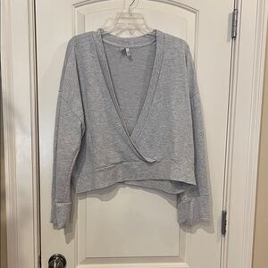 Gray V-Neck Sweater